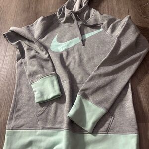 Nike Grey Hoodie with Mint Accents
